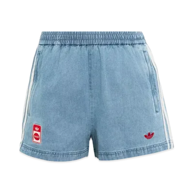 adidas x Coca-Cola Women's Denim Shorts "Light Blue"