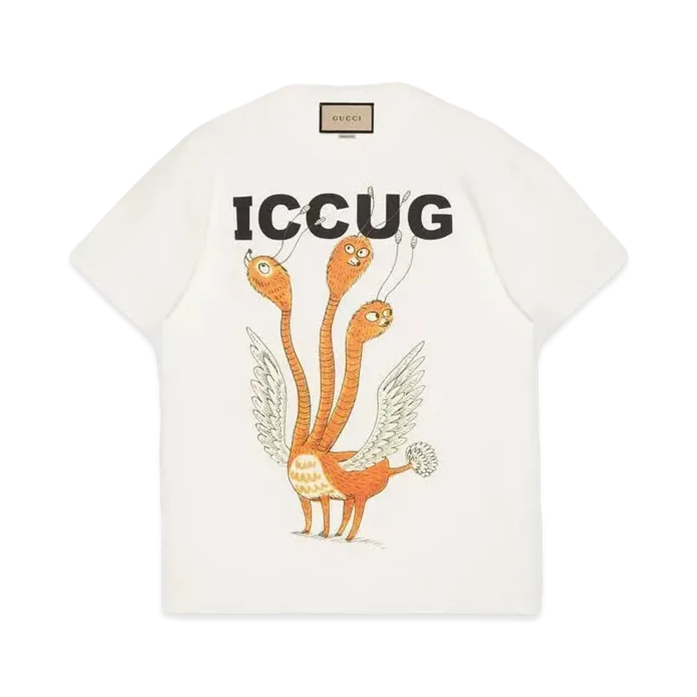 GUCCI Freya Hartas ICCUG Animal Print T-shirt "White"