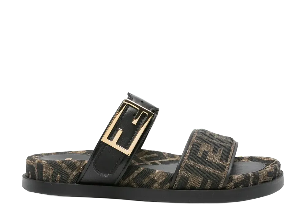 FENDI Women's Feel Slides "Black"