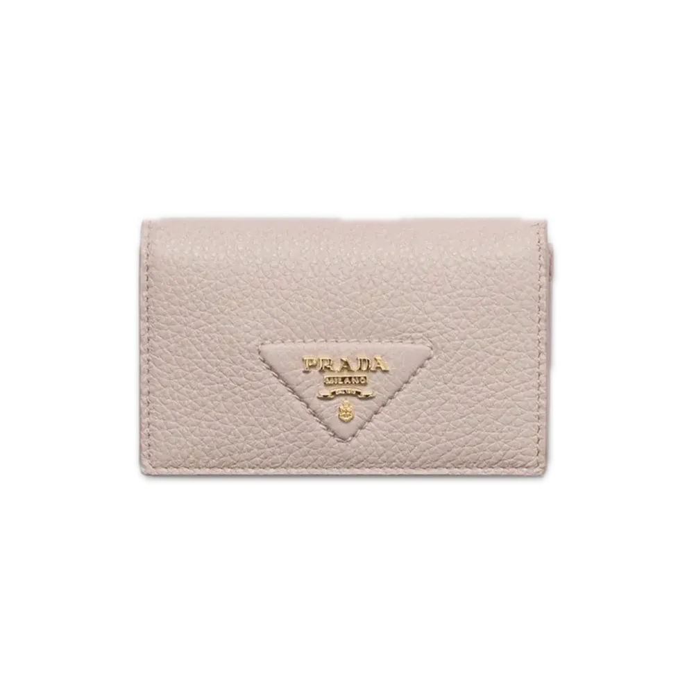 PRADA Leather Card Case "Water Lily"