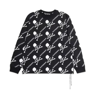 mastermind WORLD All Over Print Crewneck "Black"