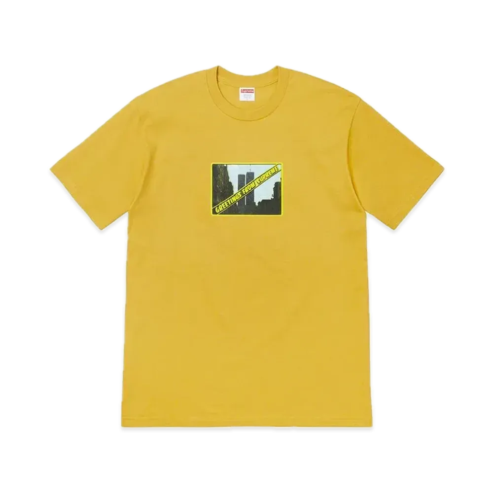 シュプリーム グリーティングズ Tシャツ "アシッド イエロー"