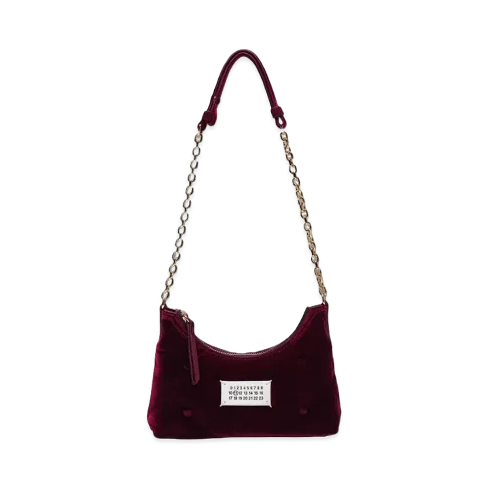 Maison Margiela Glam Slam hobo Micro Velvet "Merlot"