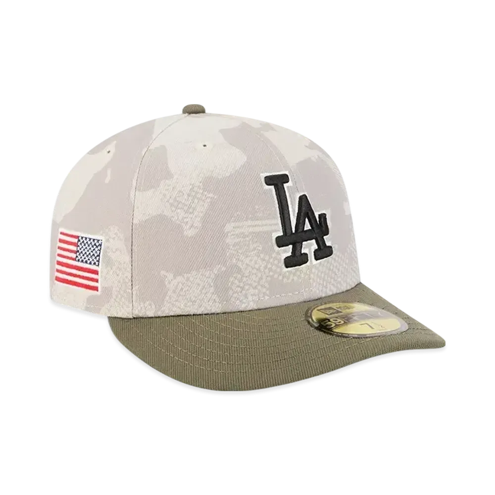 NEW ERA PC 59Fifty On Field MLB 2025 Armed Forces Day Los Angeles Dodgers "Stone"