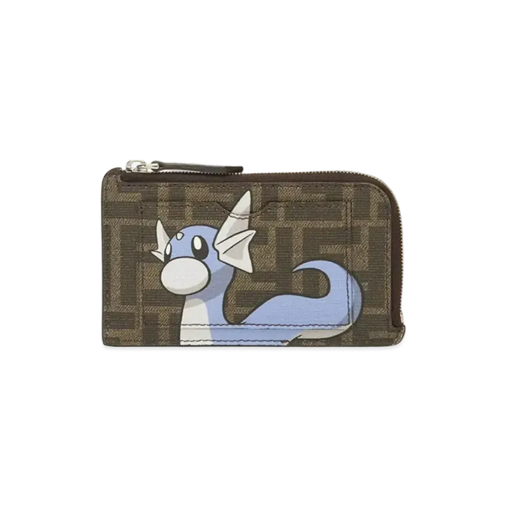 Pokemon x Fragment x FENDI Dratini Card Case FF Fabric "Brown"