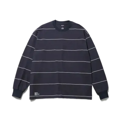 FreshService Pin Border L/S Tee "Navy"
