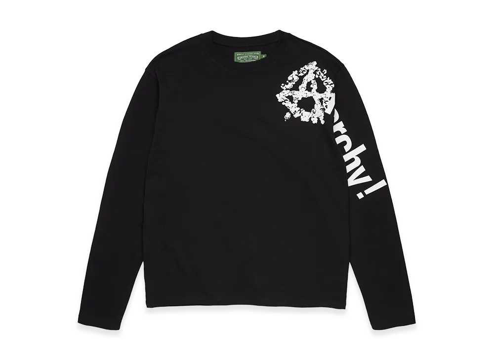 DENIM TEARS Anarchy Wreath Long Sleeve Tee "Black"