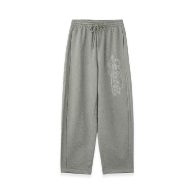 X-Girl Rhinestone Cursive Logo Sweat Pants "Ash"