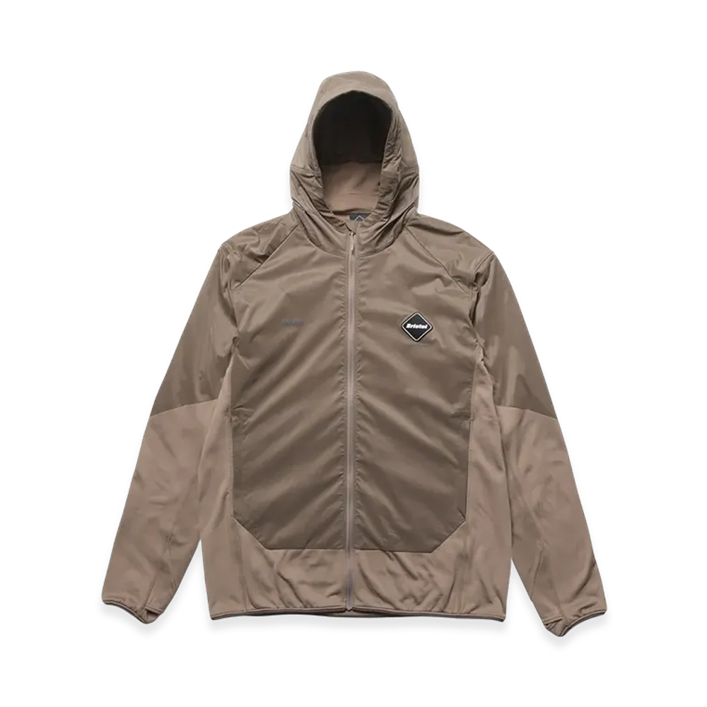 F.C.Real Bristol Grid Fleece Hybrid Hoodie "Beige"