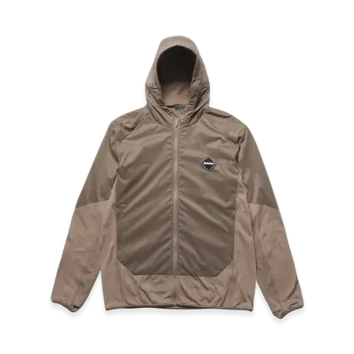 F.C.Real Bristol Grid Fleece Hybrid Hoodie "Beige"