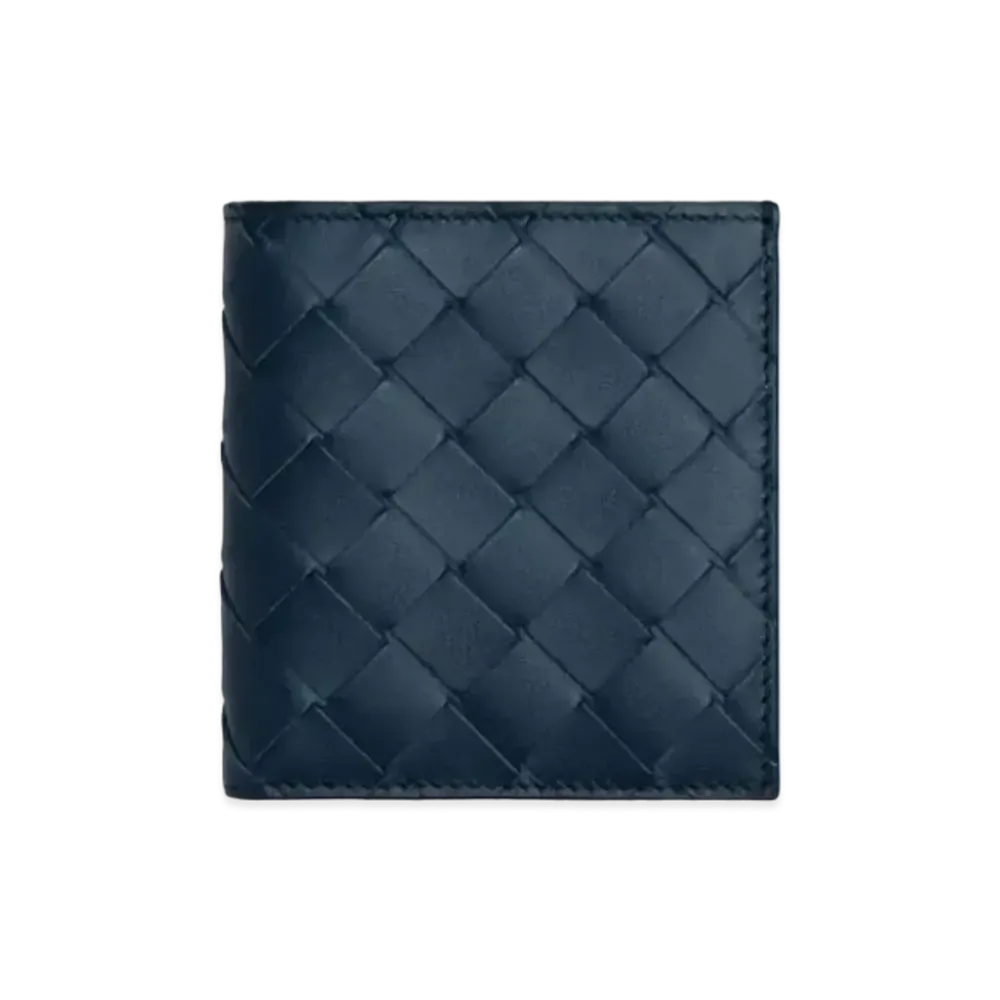 Bottega Veneta Slim Bi-Fold Wallet "Deep Blue"