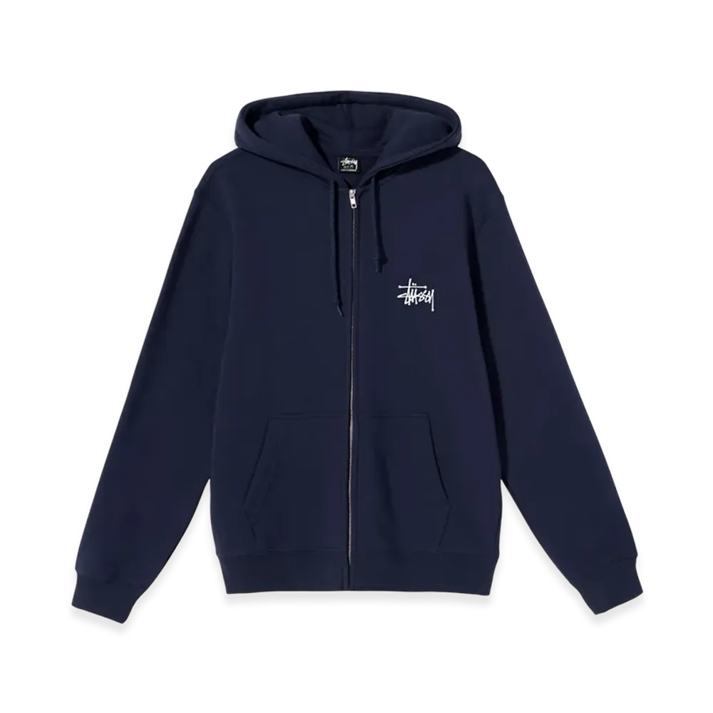 Stussy Basic Stussy Zip Hoodie 2021 "Navy"