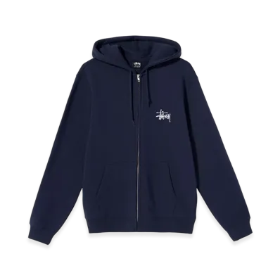 Stussy Basic Stussy Zip Hoodie 2021 "Navy"