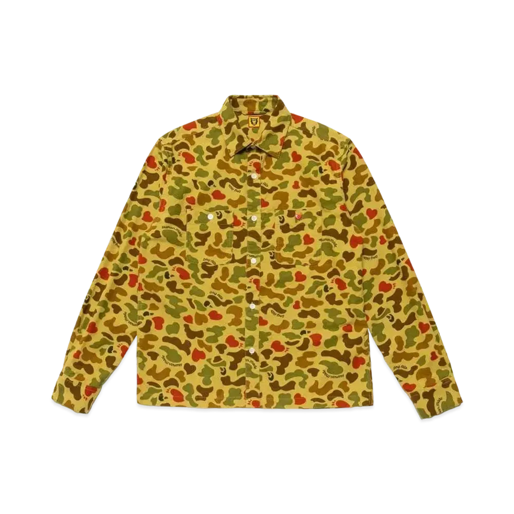 HUMAN MADE DUCK CAMO FLANNEL SHIRT "Olive"