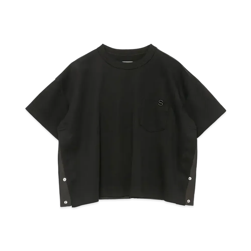 sacai S Cotton Jersey T-Shirt "Black"