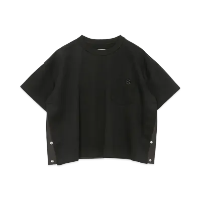 sacai S Cotton Jersey T-Shirt "Black"