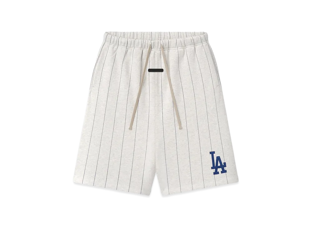 FEAR OF GOD x MLB Dodgers 90's Sweatshort "Oatmeal Heather W Dark Sapphire Pinstripes"