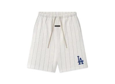 FEAR OF GOD x MLB Dodgers 90's Sweatshort "Oatmeal Heather W Dark Sapphire Pinstripes"