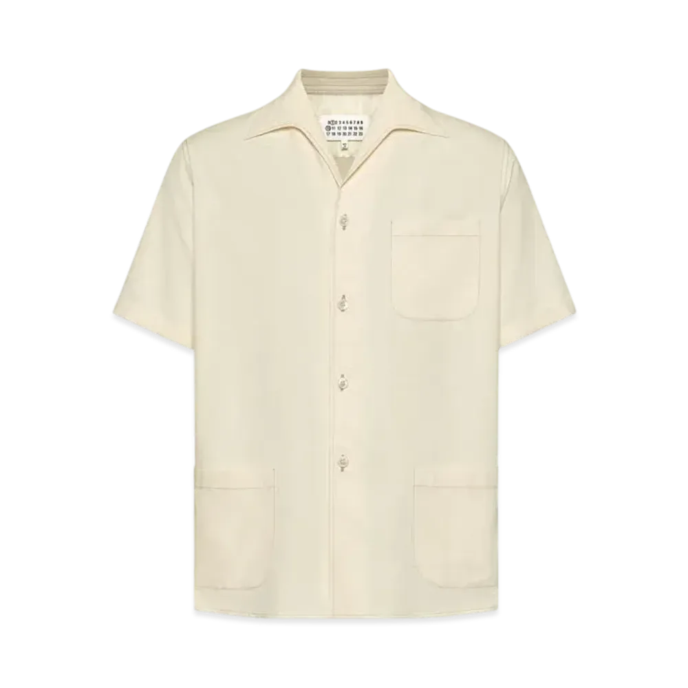 Maison Margiela Men's Short-Sleeve Shirt "Pink Beige"