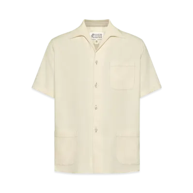 Maison Margiela Men's Short-Sleeve Shirt "Pink Beige"