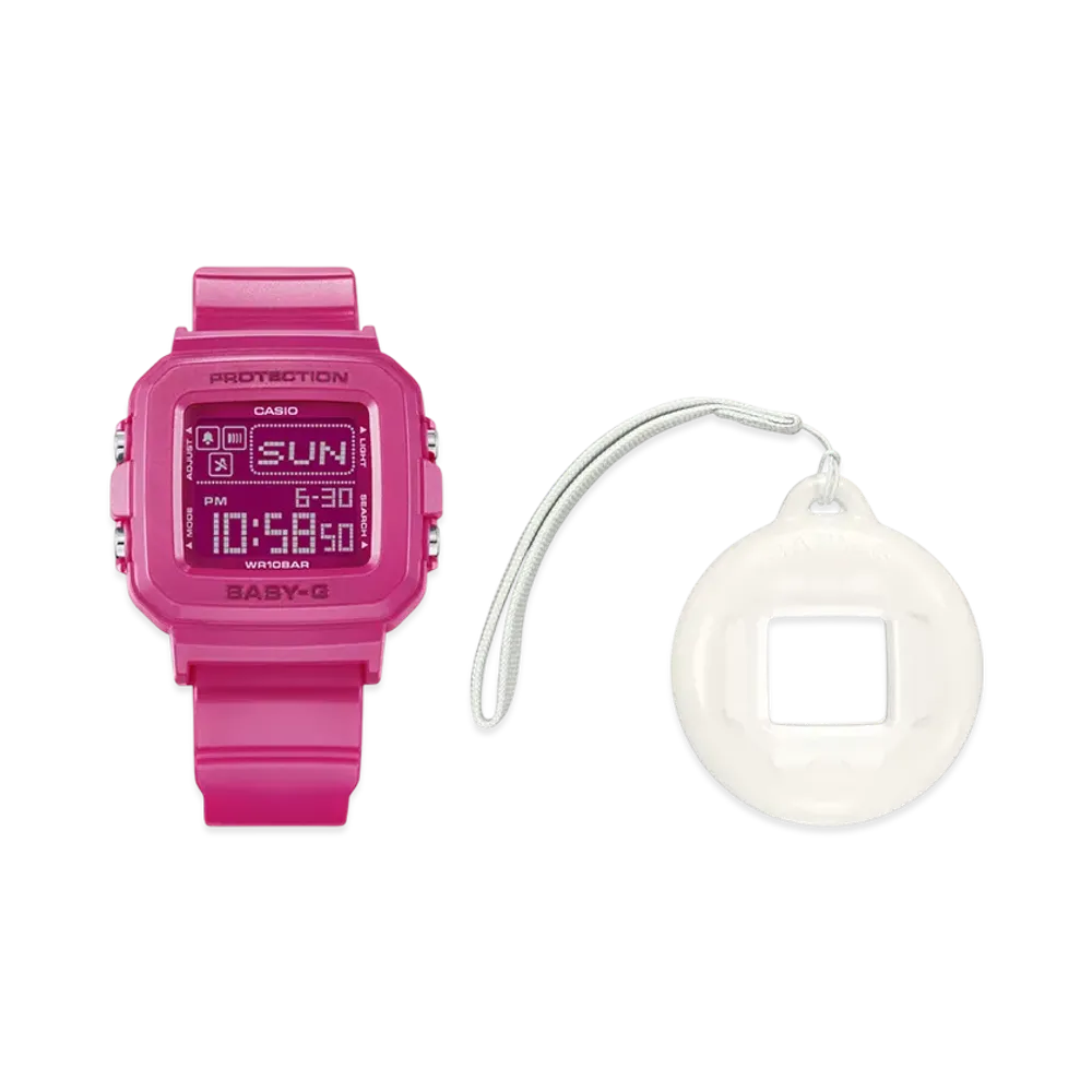 Casio G-Shock Baby-G Plus BGD-10 Digital L Watch With Watch Holder Set "Hot Pink"