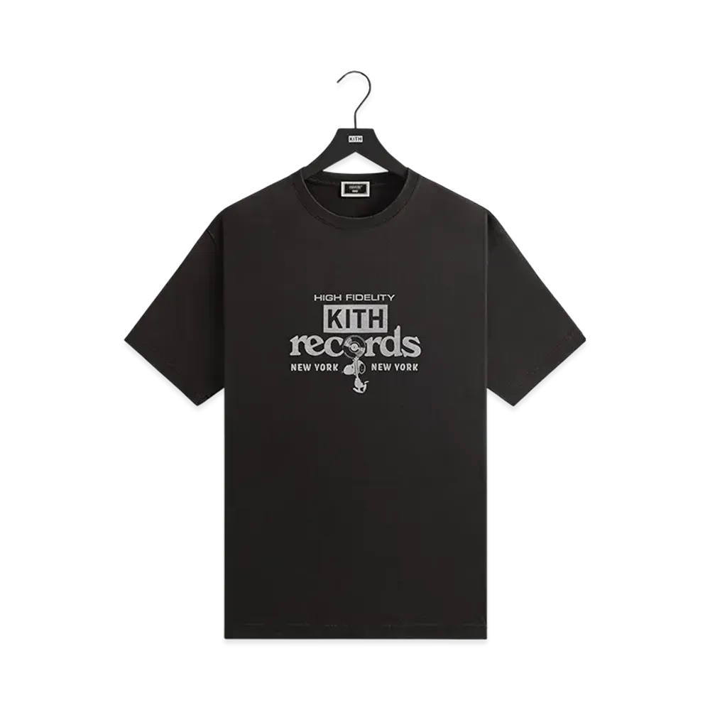 Kith x Peanuts High Fidelity Vintage Tee "Black"