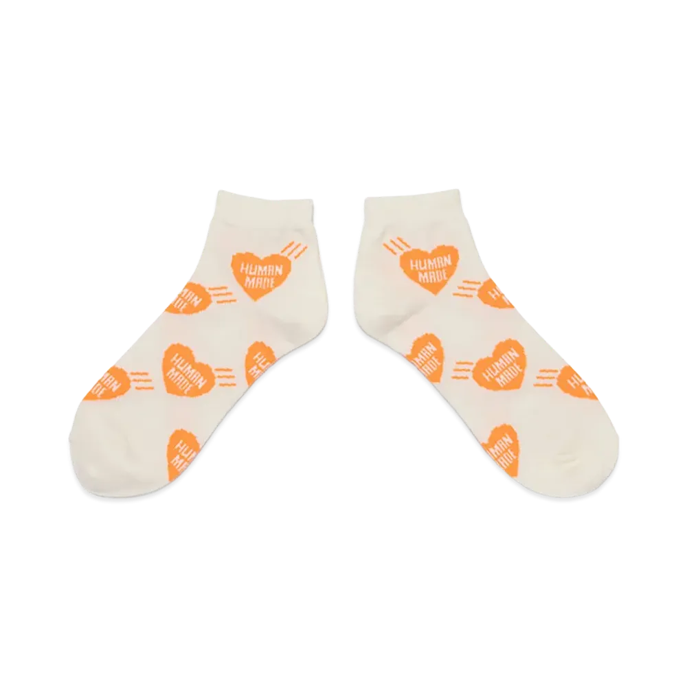 HUMAN MADE Heart Short Socks "Orange"