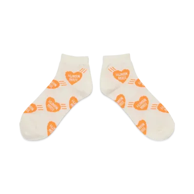 HUMAN MADE Heart Short Socks "Orange"
