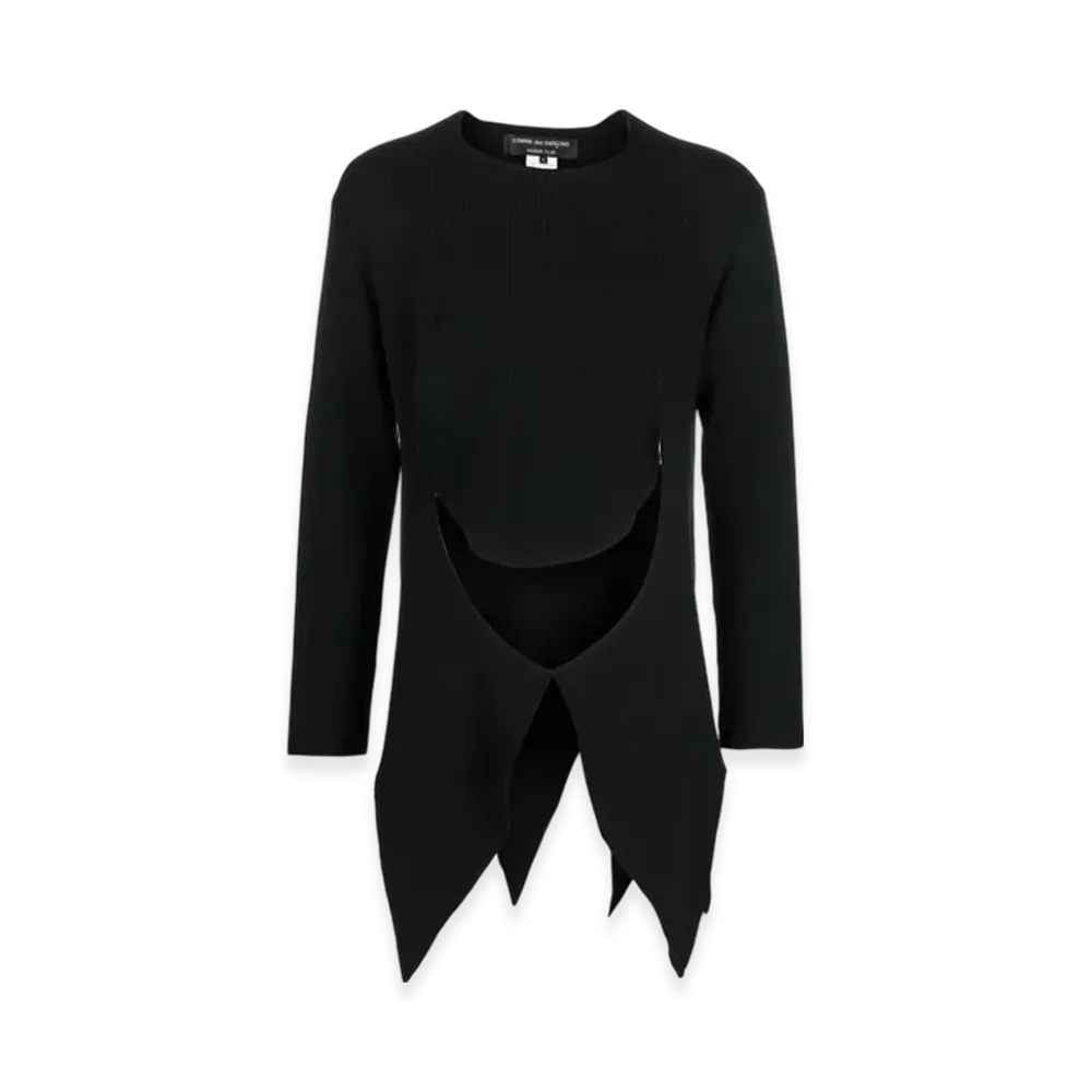 COMME des GARCONS HOMME PLUS Cut-Out Sweater "Black"