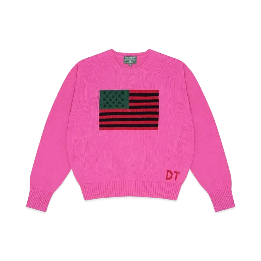 DENIM TEARS 1619 Pan African Flag Sweater "Pink"