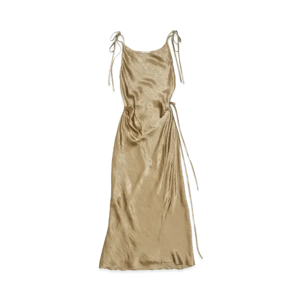 Acne Studios Satin Dress "Old Green"