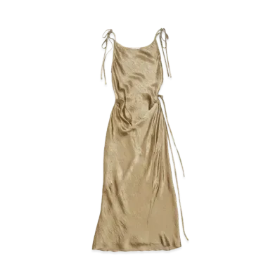 Acne Studios Satin Dress "Old Green"