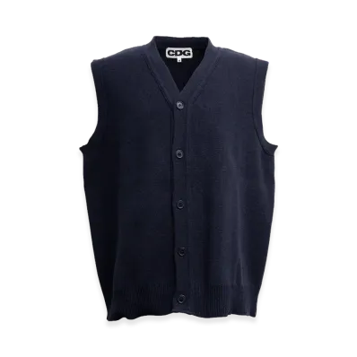 COMME des GARCONS CDG Oversized Cardigan Vest "Navy"