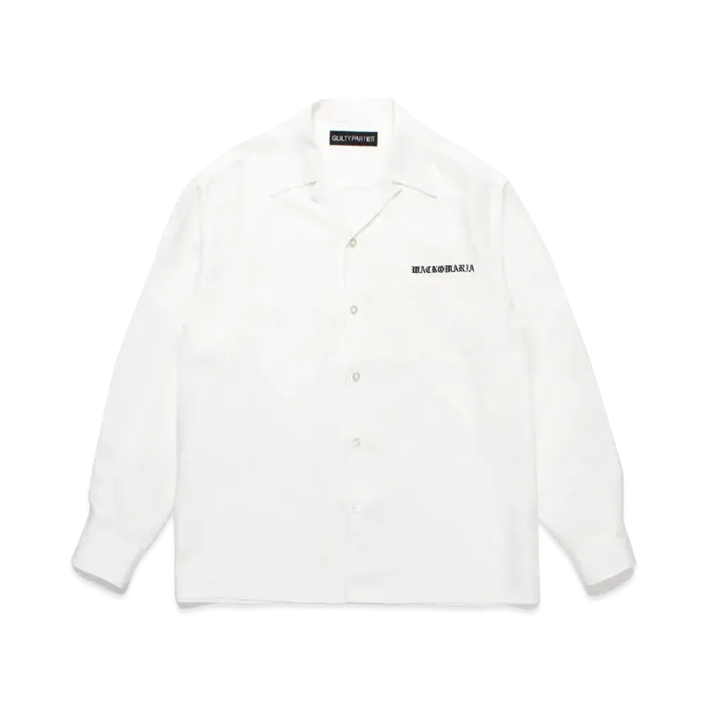 WACKO MARIA 50's Open Collar Shirt "White"