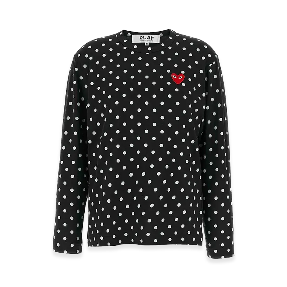 PLAY COMME des GARCONS Women's Emblem Long Sleeve T-Shirt "Black"