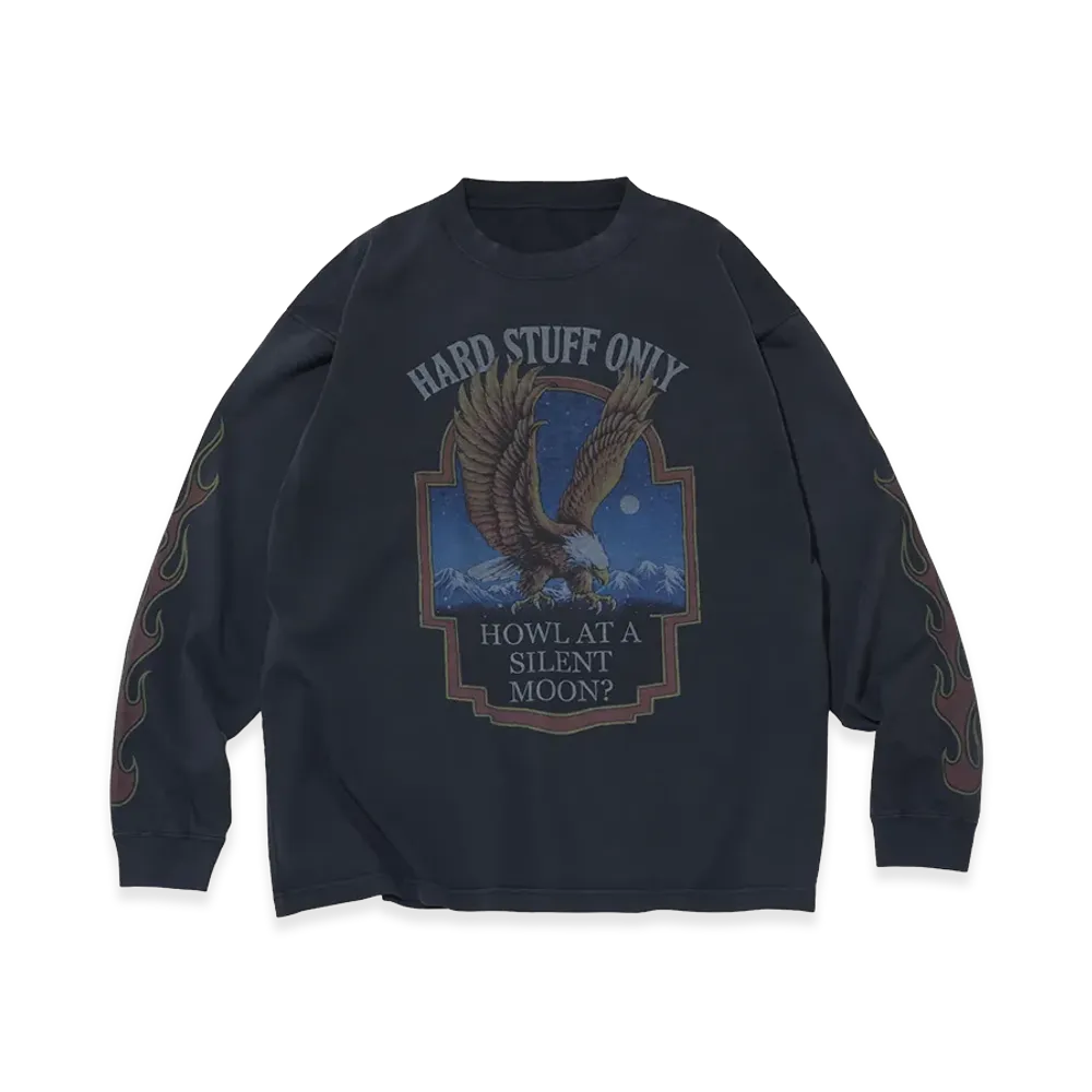 GOD SELECTION XXX Silent Moon Long Sleeve Tee GSX-S26-LT-01 "Faded Black"