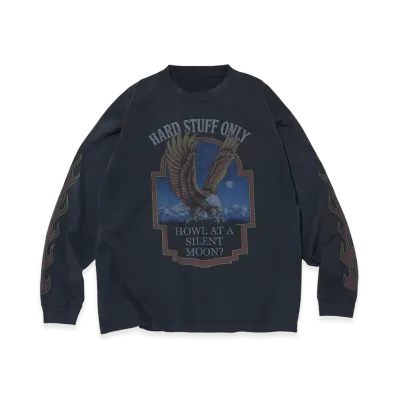 GOD SELECTION XXX Silent Moon Long Sleeve Tee GSX-S26-LT-01 "Faded Black"