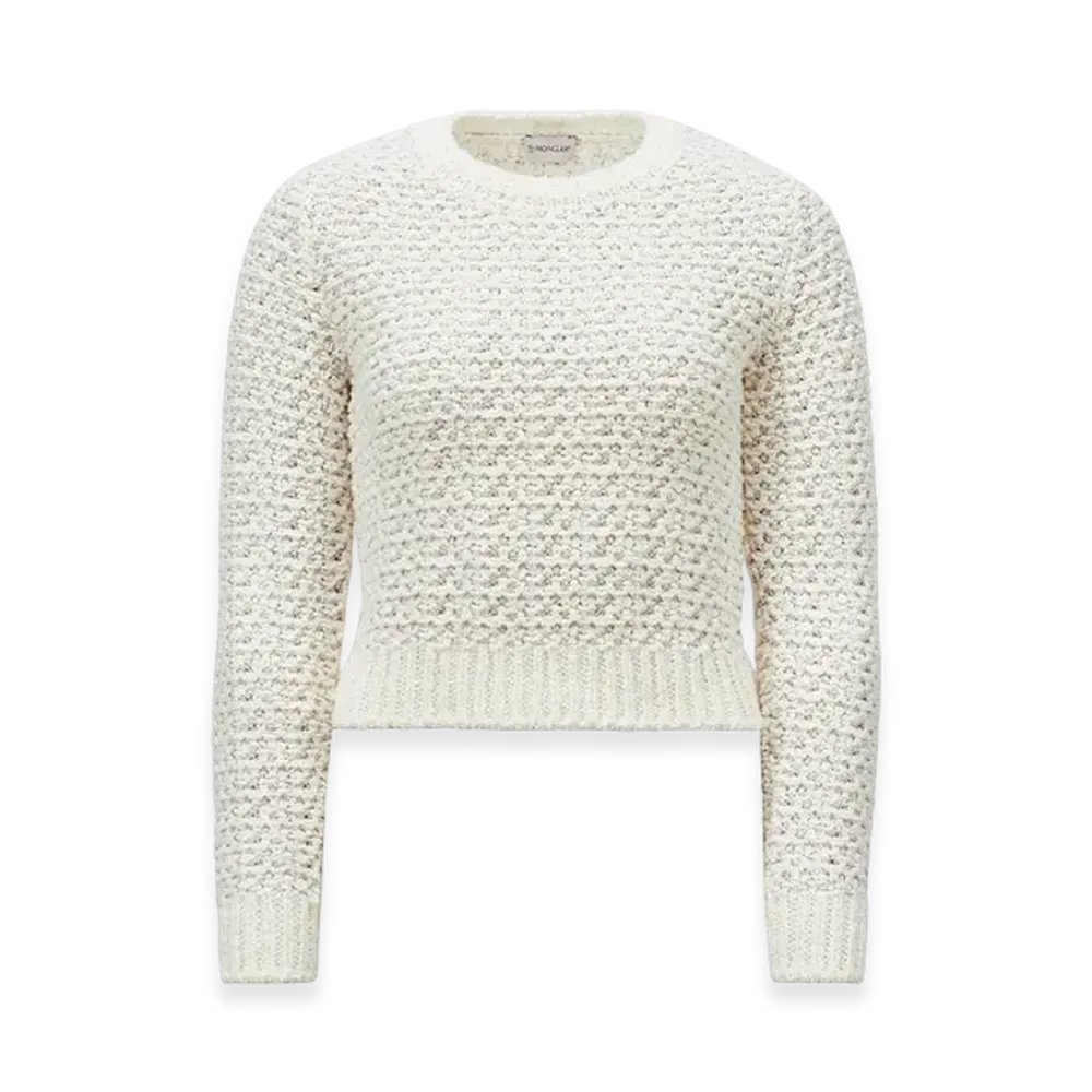 MONCLER Textured Cotton Jumper "White"