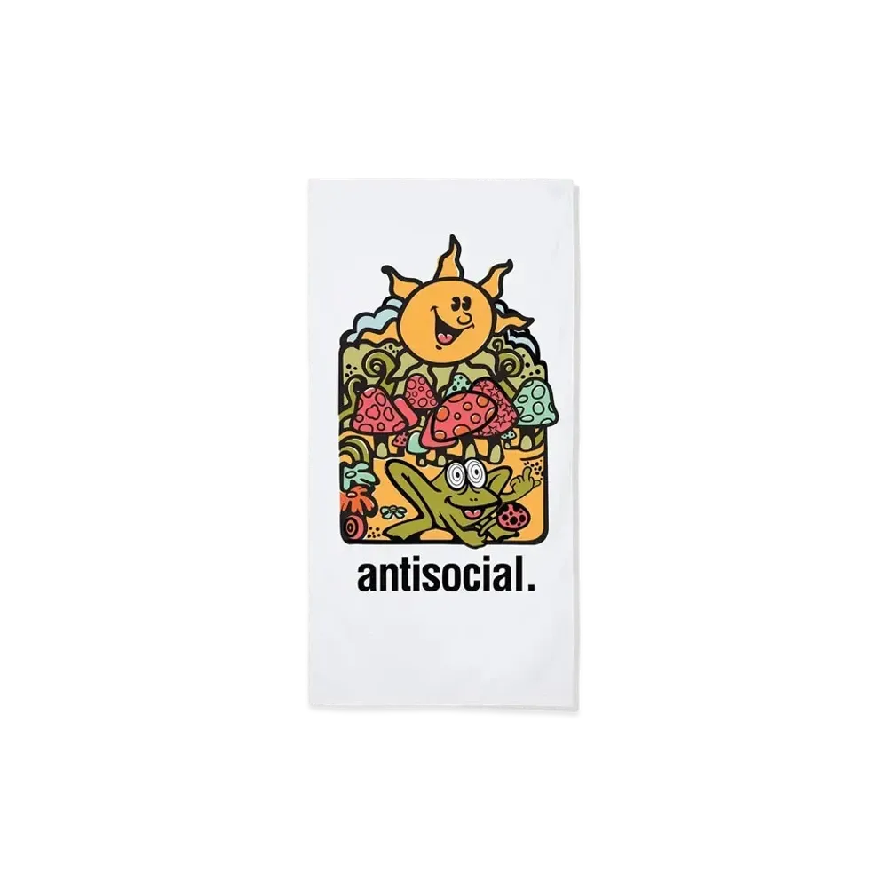 ANTI SOCIAL SOCIAL CLUB Frog Trip Beach Towel "White"