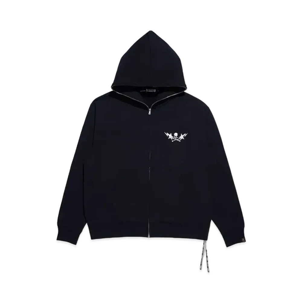 A BATHING APE x mastermind JAPAN Relaxed Fit Full Zip Hoodie "Black"