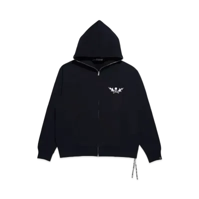 A BATHING APE x mastermind JAPAN Relaxed Fit Full Zip Hoodie "Black"