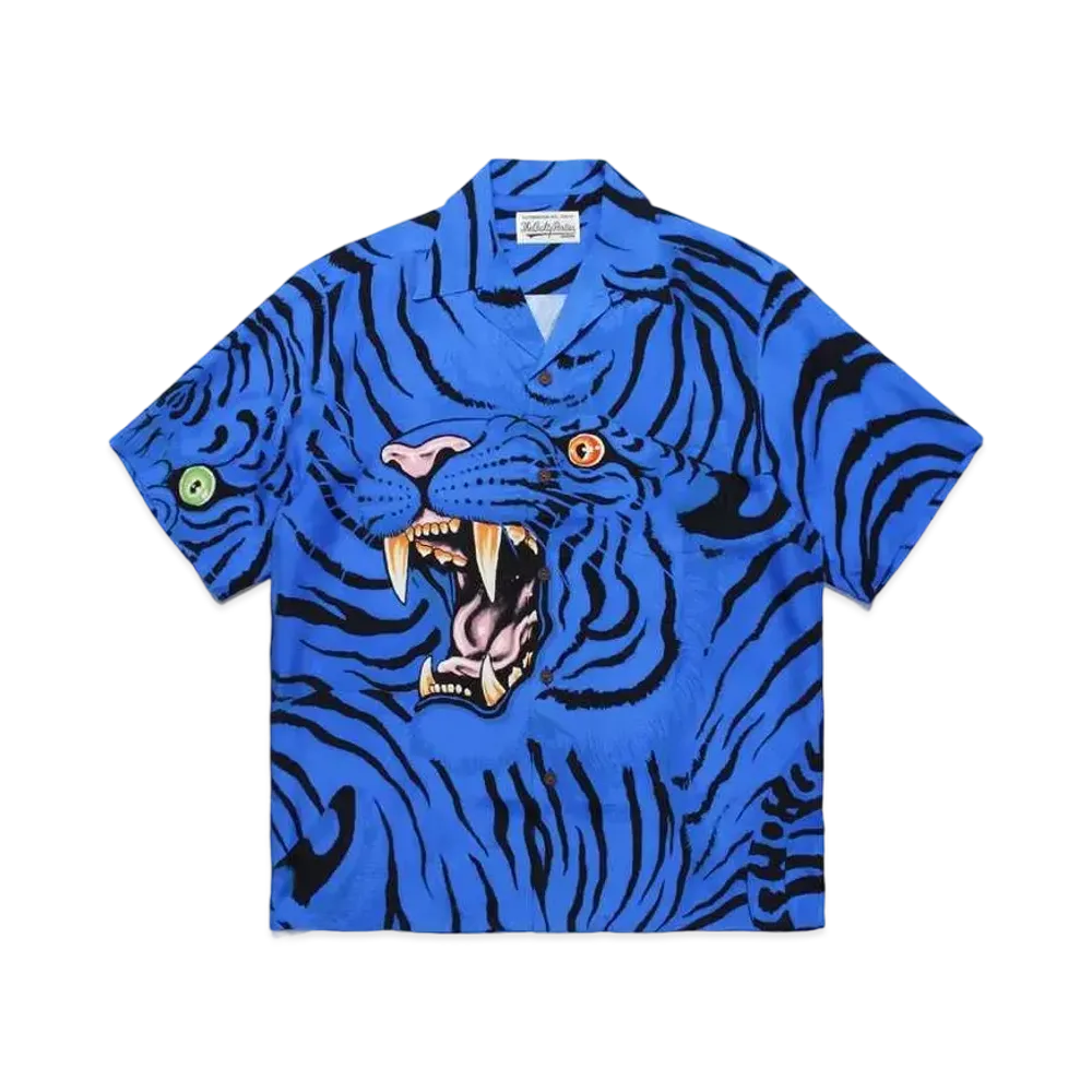 WACKO MARIA TIM LEHI Hawaiian Shirt "Blue"