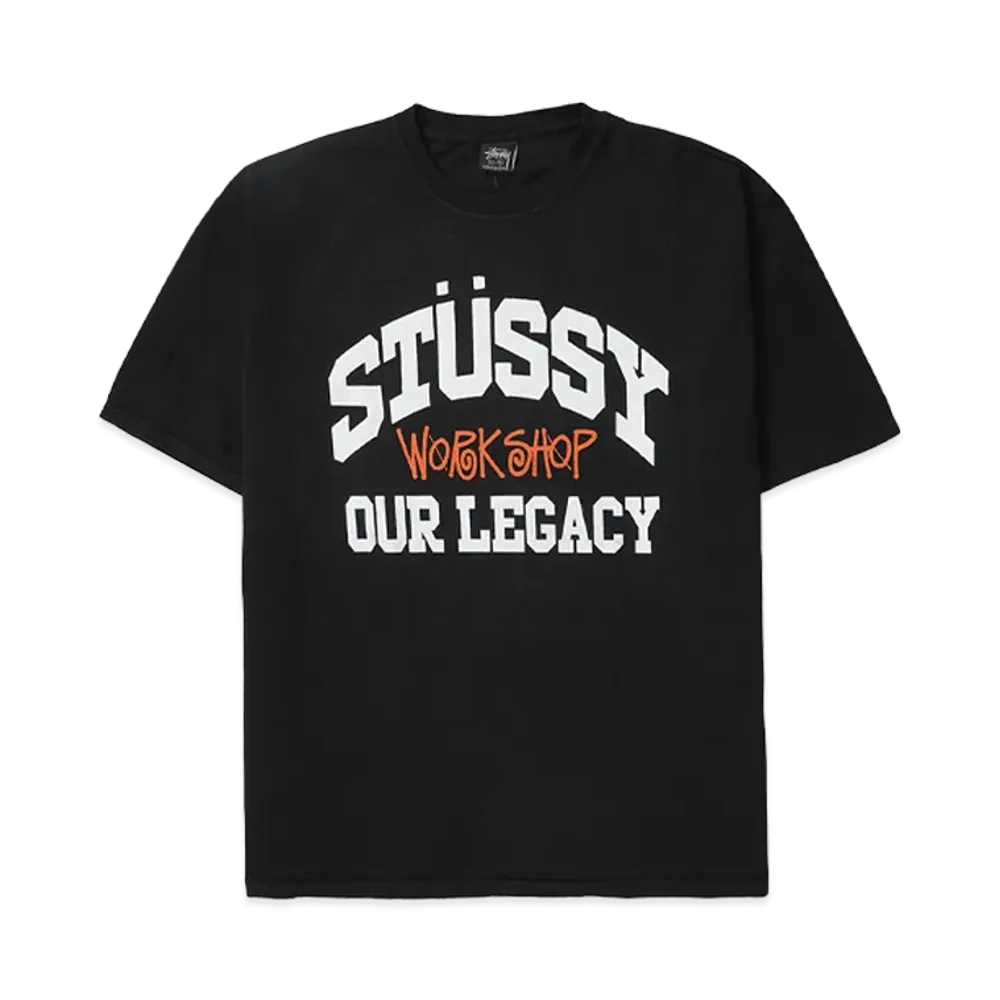 Stussy x Our Legacy Work Shop Collegiate Pigment Dyed Tee "Black" 3903958