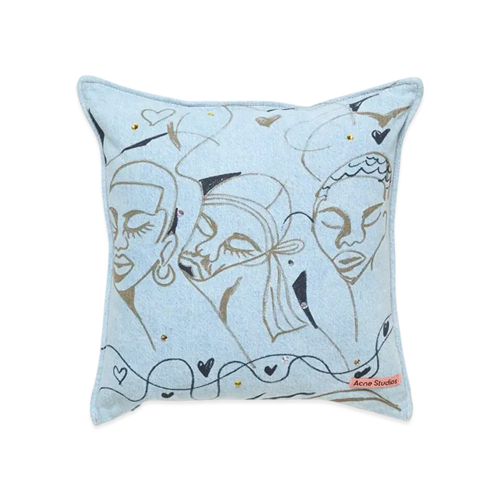 Acne Studios Denim Pillow "Light Blue"