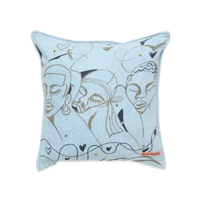 Acne Studios Denim Pillow "Light Blue"
