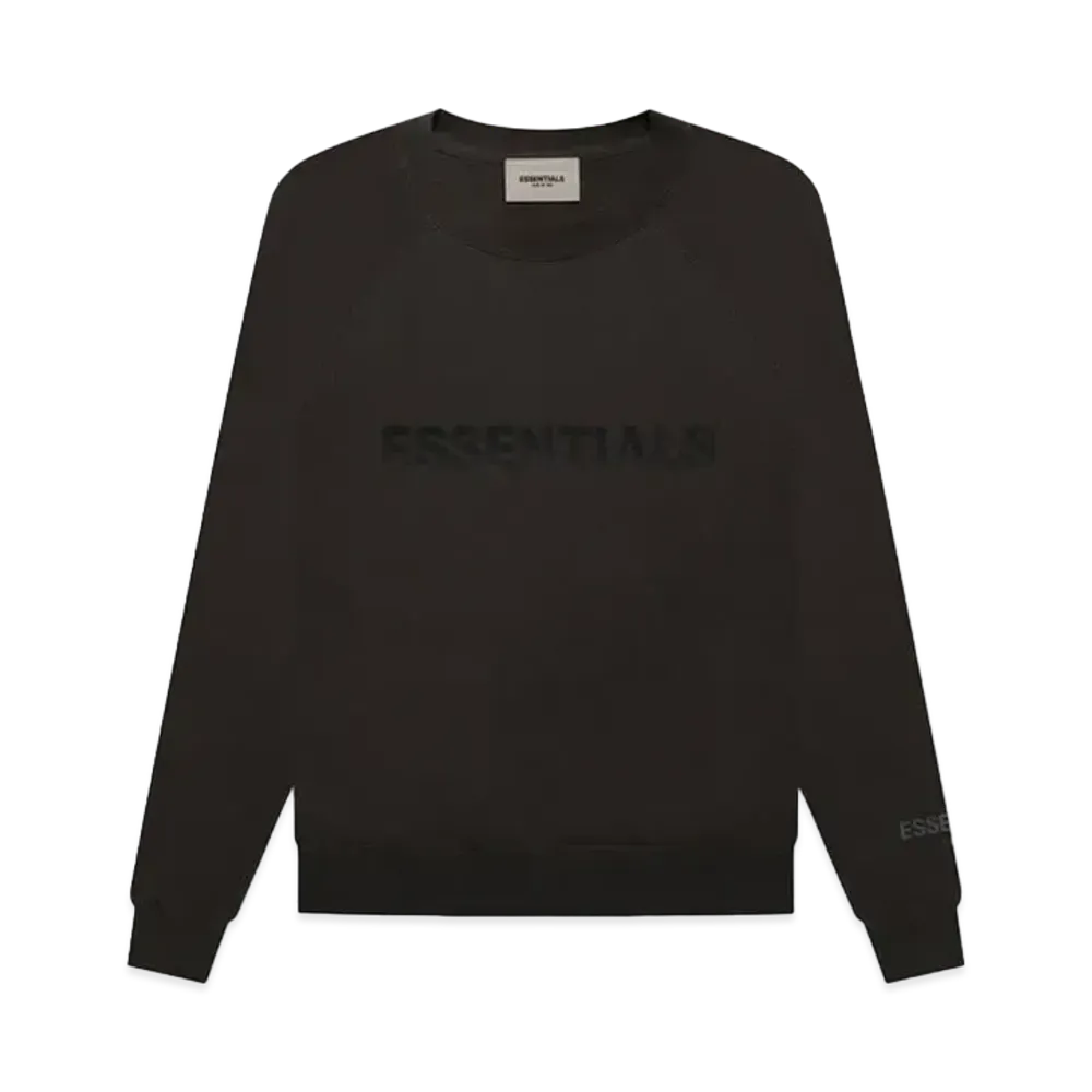 FEAR OF GOD ESSENTIALS 3D Silicon Applique Crewneck "Black"