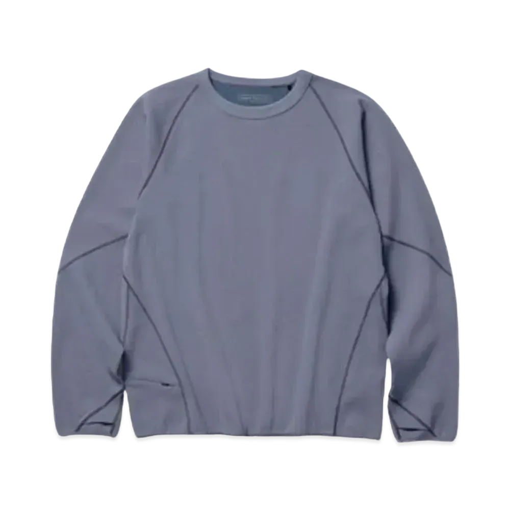 Goldwin 0 Helicoid Sleeve Waffle Top (Unisex) "Dal Blue"
