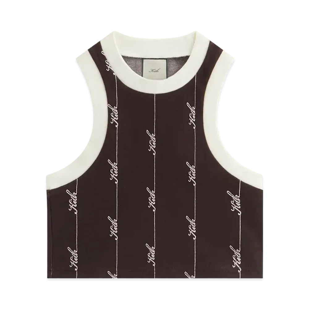 Kith Women Tiana Pique Logo Knit Tank "Incognito"