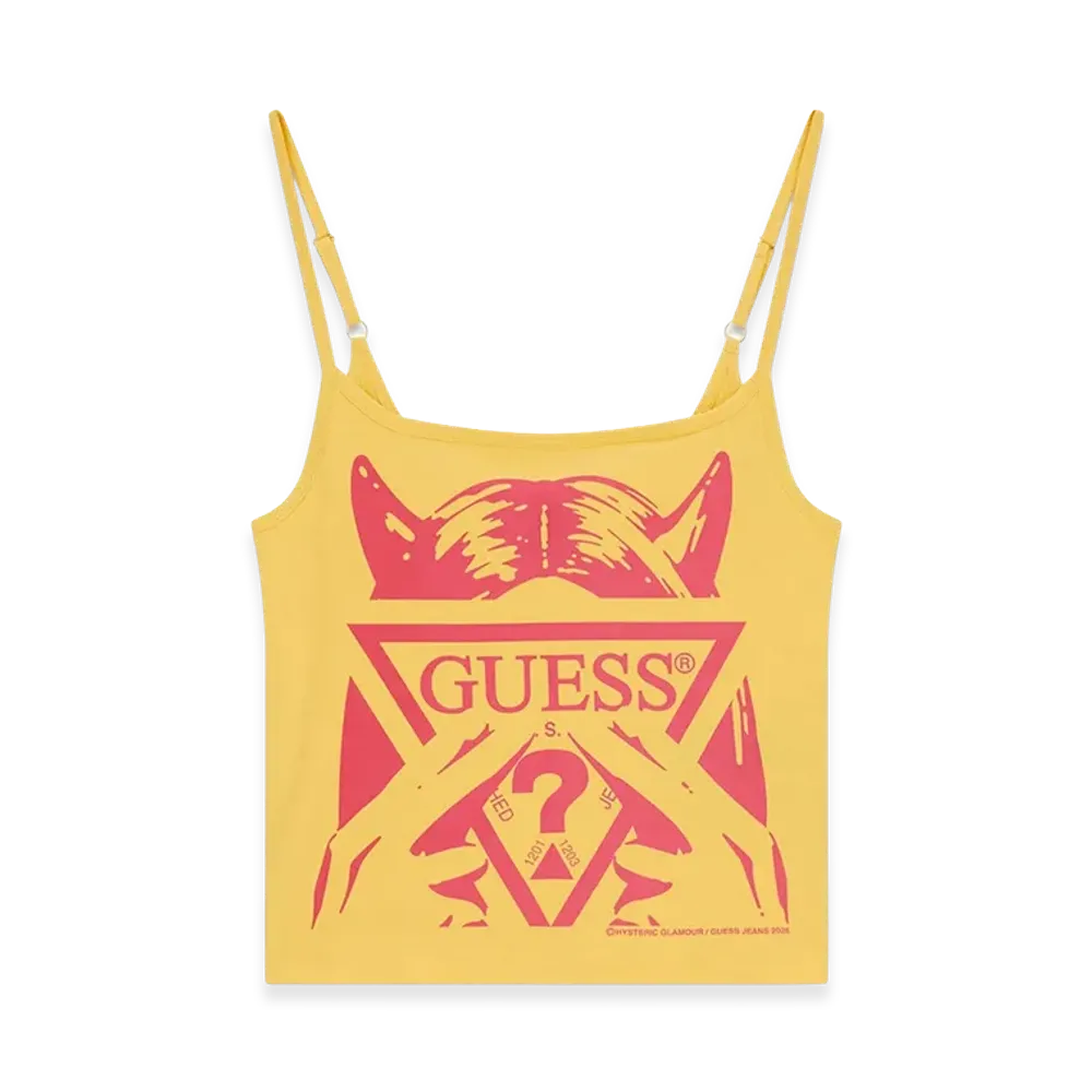 HYSTERIC GLAMOUR x GUESS JEANS Printed Cami Tank "Yellow"