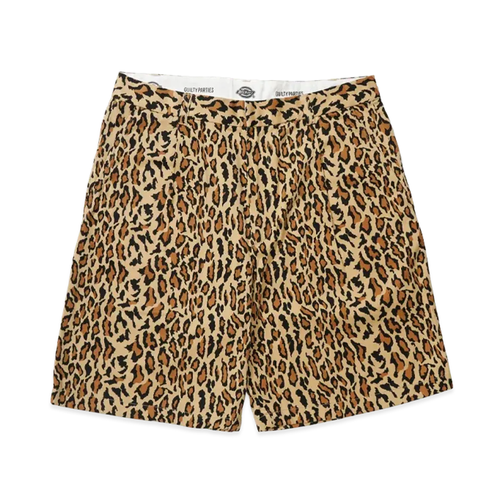 WACKO MARIA x Dickies Leopard Pleated Short Trousers "Beige"